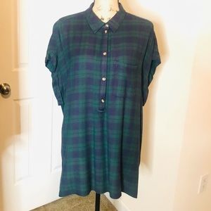 American Eagle - Short sleeve flannel top